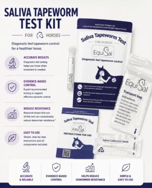 The EquiSal saliva tapeworm kit for horses